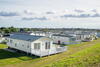 a manufactured home in a field